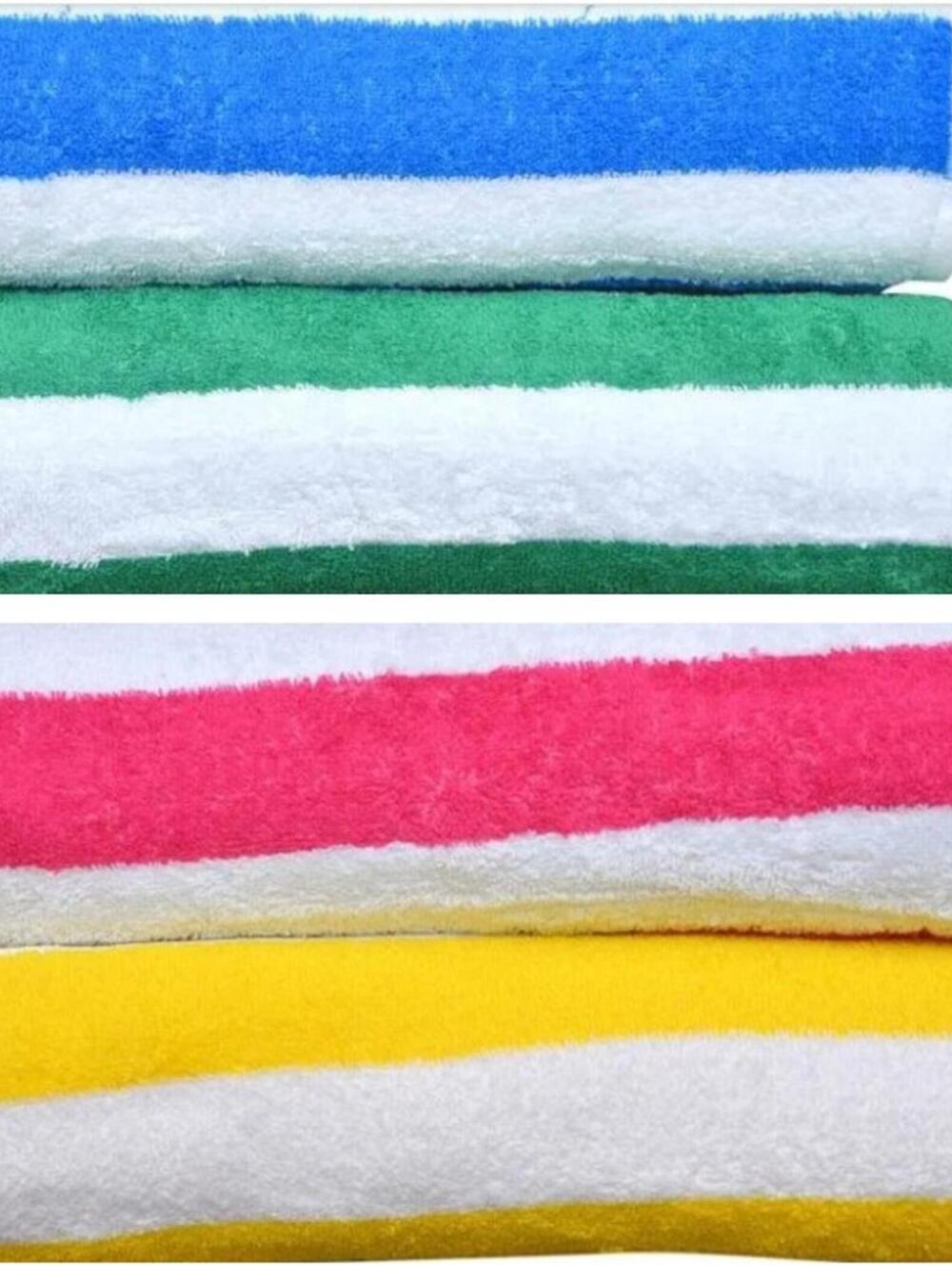 BRAND NEW: 30x60 COTTON CABANA STRIPE BEACH TOWELS-ASST